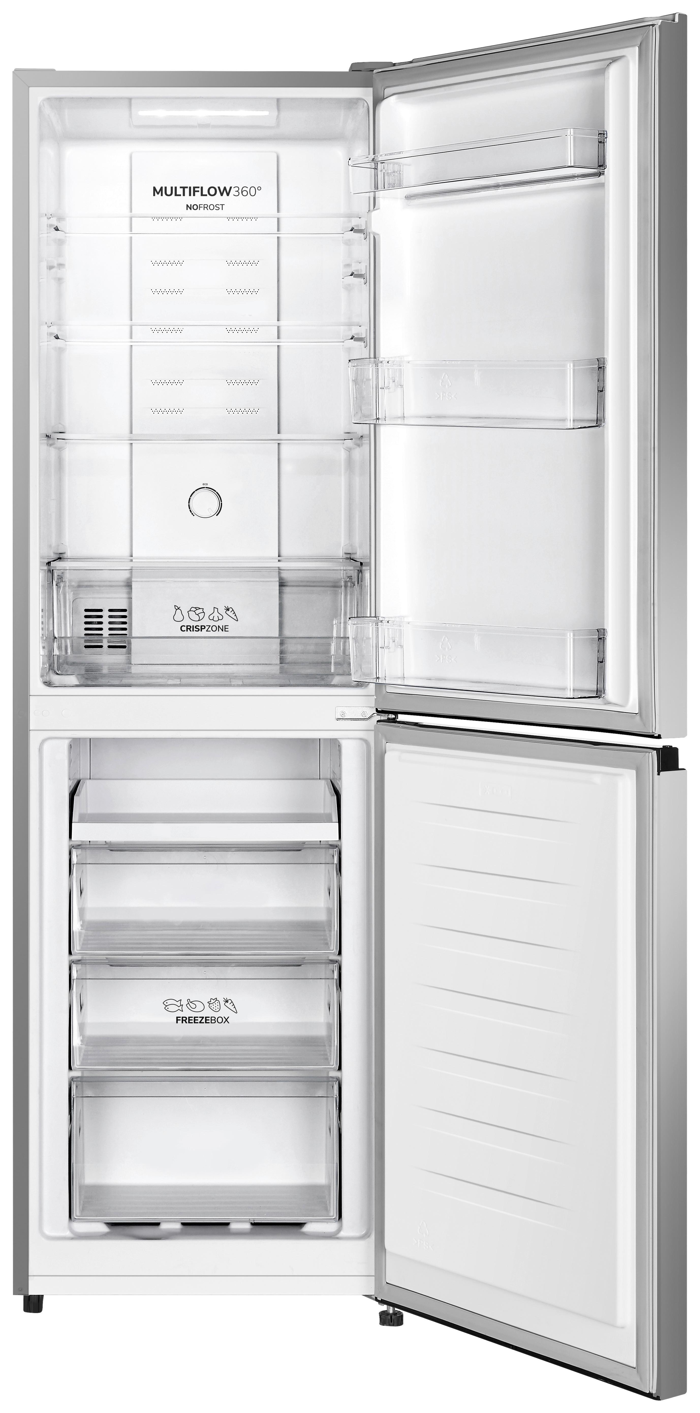 Kühl-Gefrier-Kombination Nrk418dcs4 - Edelstahlfarben, MODERN, Glas/Kunststoff (55/182,4/55,7cm) - Gorenje