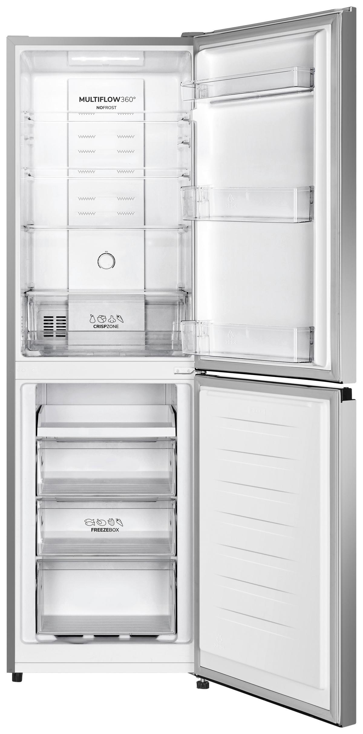 Kühl-Gefrier-Kombination Nrk418dcs4 - Edelstahlfarben, MODERN, Glas/Kunststoff (55/182,4/55,7cm) - Gorenje