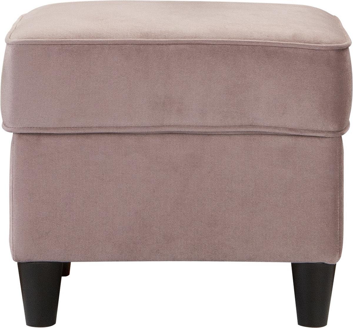 Hocker Baron Rosa B: 52 Cm - Schwarz/Rosa, Design, Textil (52/45/52cm) - MID.YOU