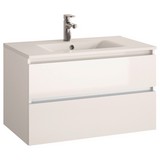 Waschtischkombi Allibert Alma B: 80 cm Weiß - Weiß, MODERN, Keramik/Holzwerkstoff (80cm) - MID.YOU