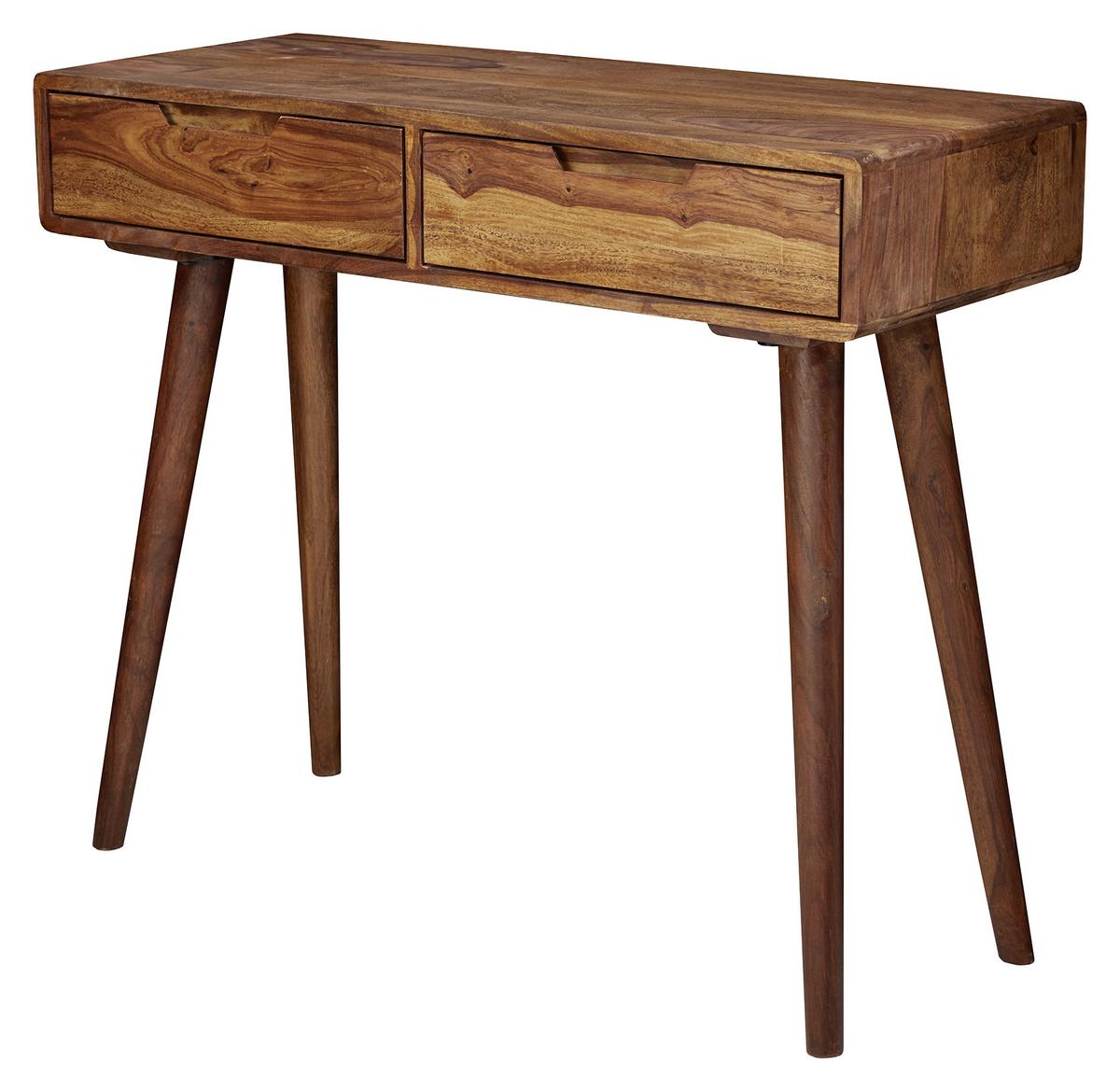 Konsolentisch, Sheesham Massiv B: 90 cm - Sheeshamfarben, MODERN, Holz (90/36/76cm) - MID.YOU