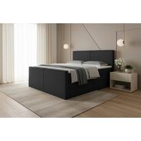 Boxspringbett Rodi Schwarz LF: 160x200 cm - Schwarz, MODERN, Textil (160/200cm) - Livetastic