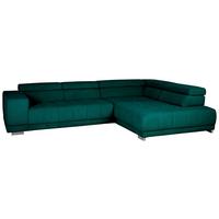 Sedacia súprava IBA, pravá, tyrkysová, bez funkcií - chrómová/tyrkysová, Lifestyle, textil (323/73/222cm) - Premium Living