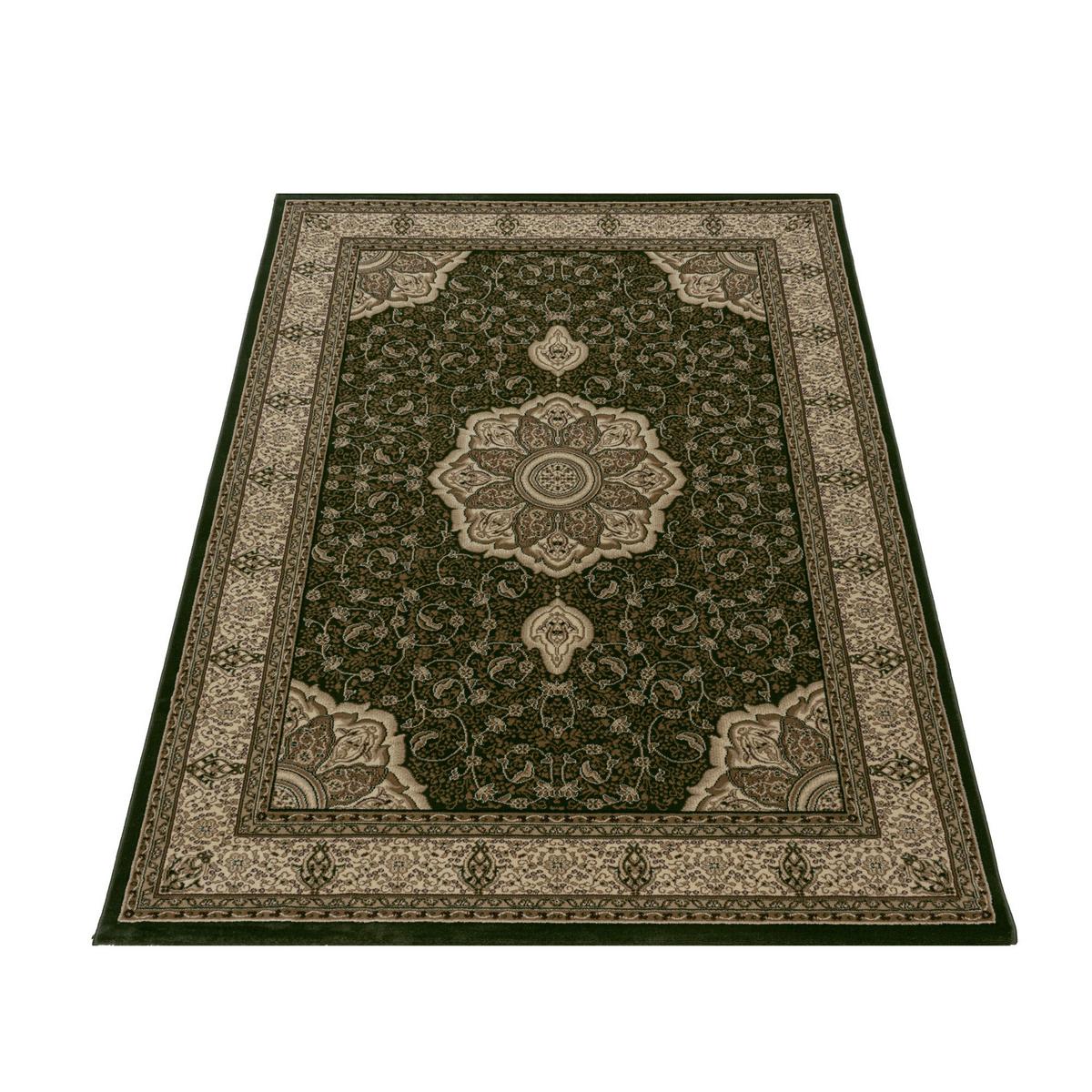 Orientalischer Webteppich Grün Kashmir 120x170 cm - Grün, LIFESTYLE, Textil (120/170cm)