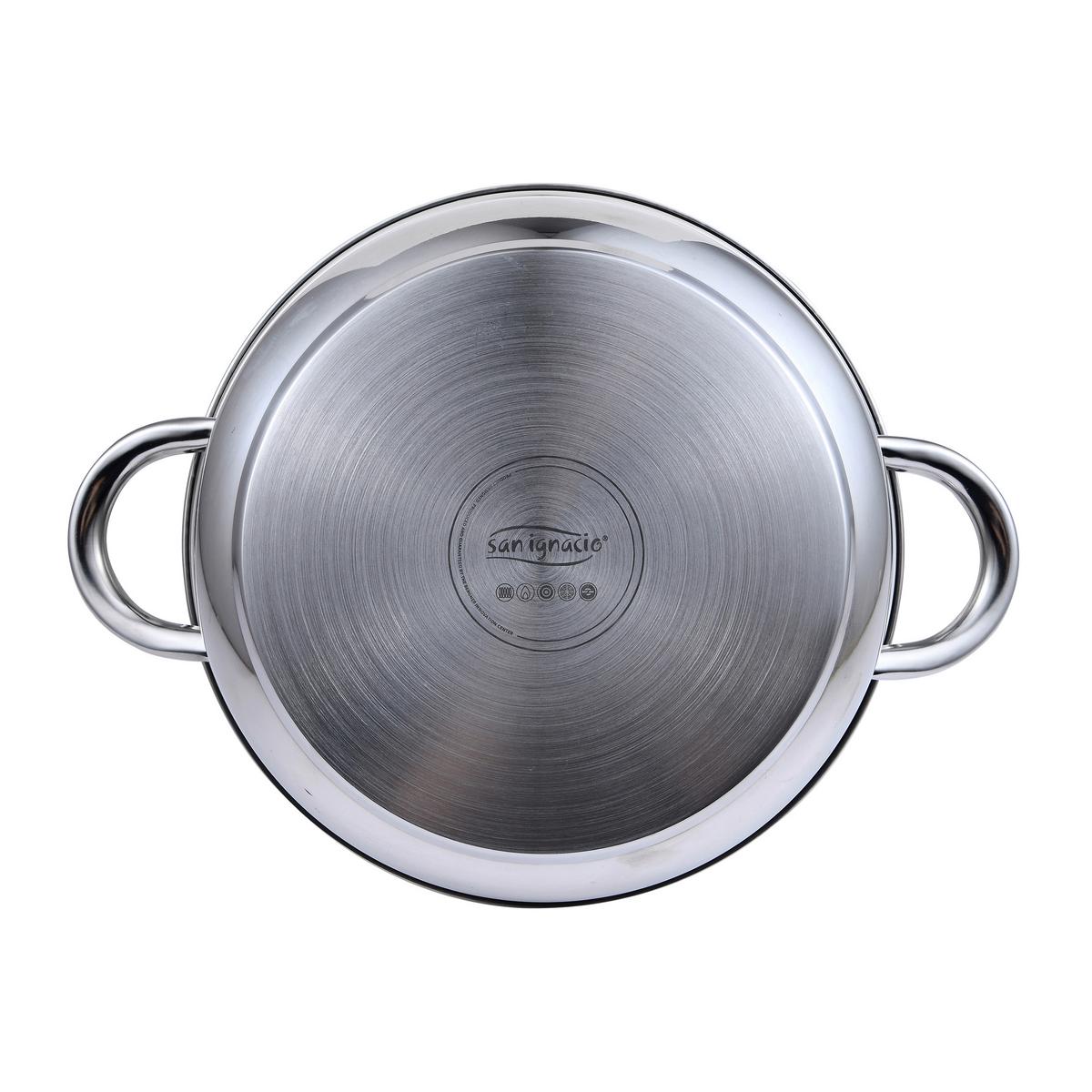 Kochtopfset Edelstahl 6-Teilig - Silberfarben, Basics, Metall (46/25/12.5cm)