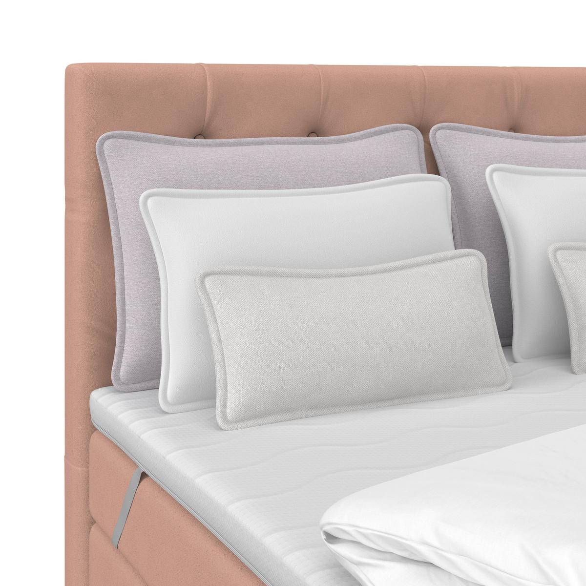 Boxspringbett Elio Altrosa 140x200 Cm H3/h4 - Schwarz/Altrosa, ROMANTIK / LANDHAUS, Textil (144/121/212cm) - James Wood