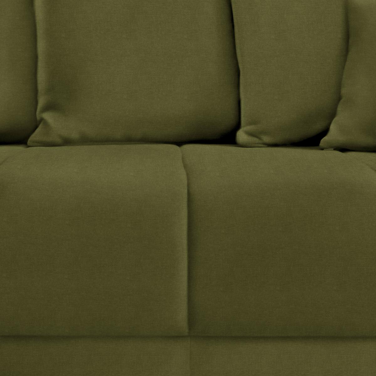 Rohová sedačka ALATRI, oboustr.,oliv.zelená,s polšt. - černá/zelená, Moderní, textil/plast (289/90/176cm) - Based