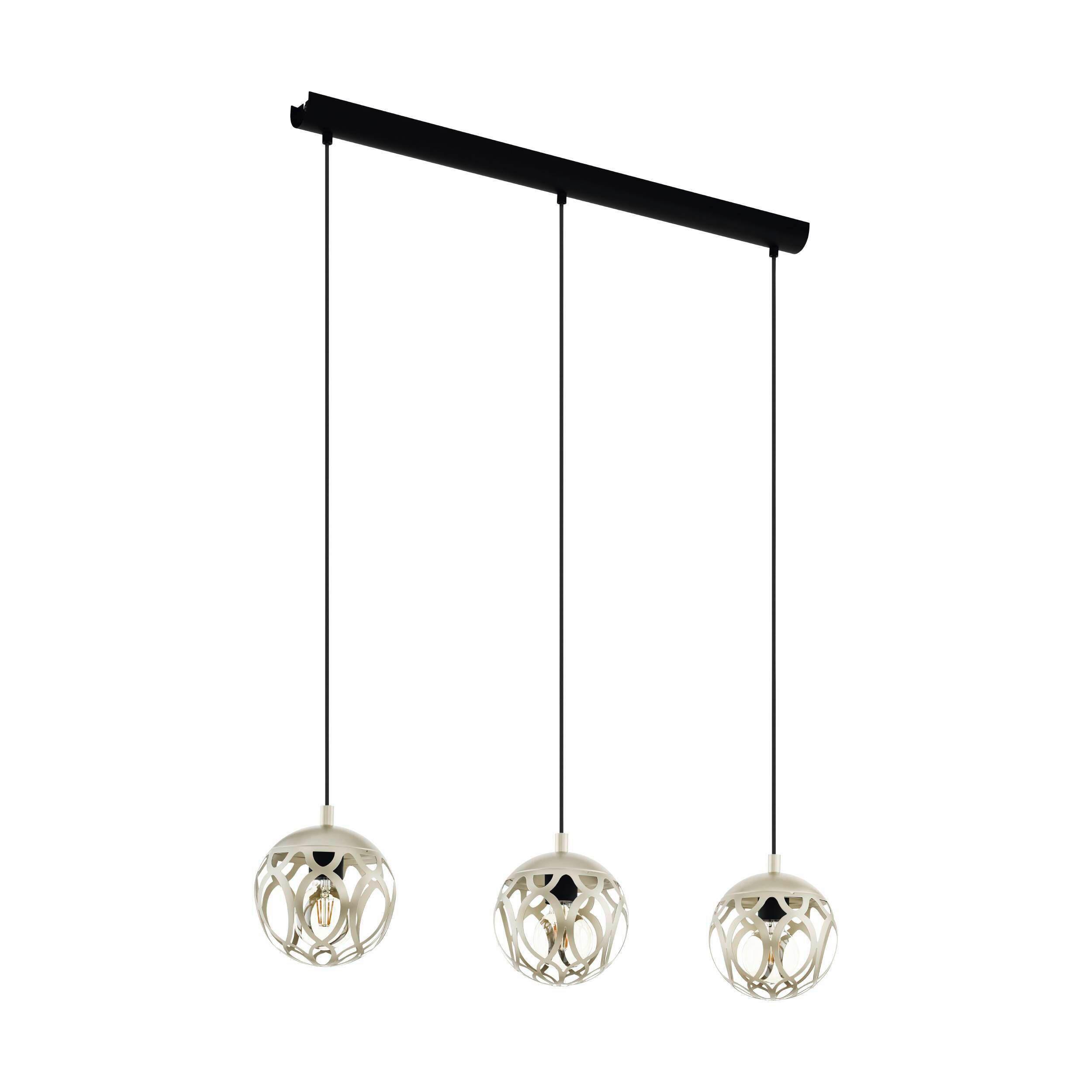 Hängeleuchte 99072* Mirtazza - Champagner/Schwarz, KONVENTIONELL, Metall (88/18/110cm) - Eglo