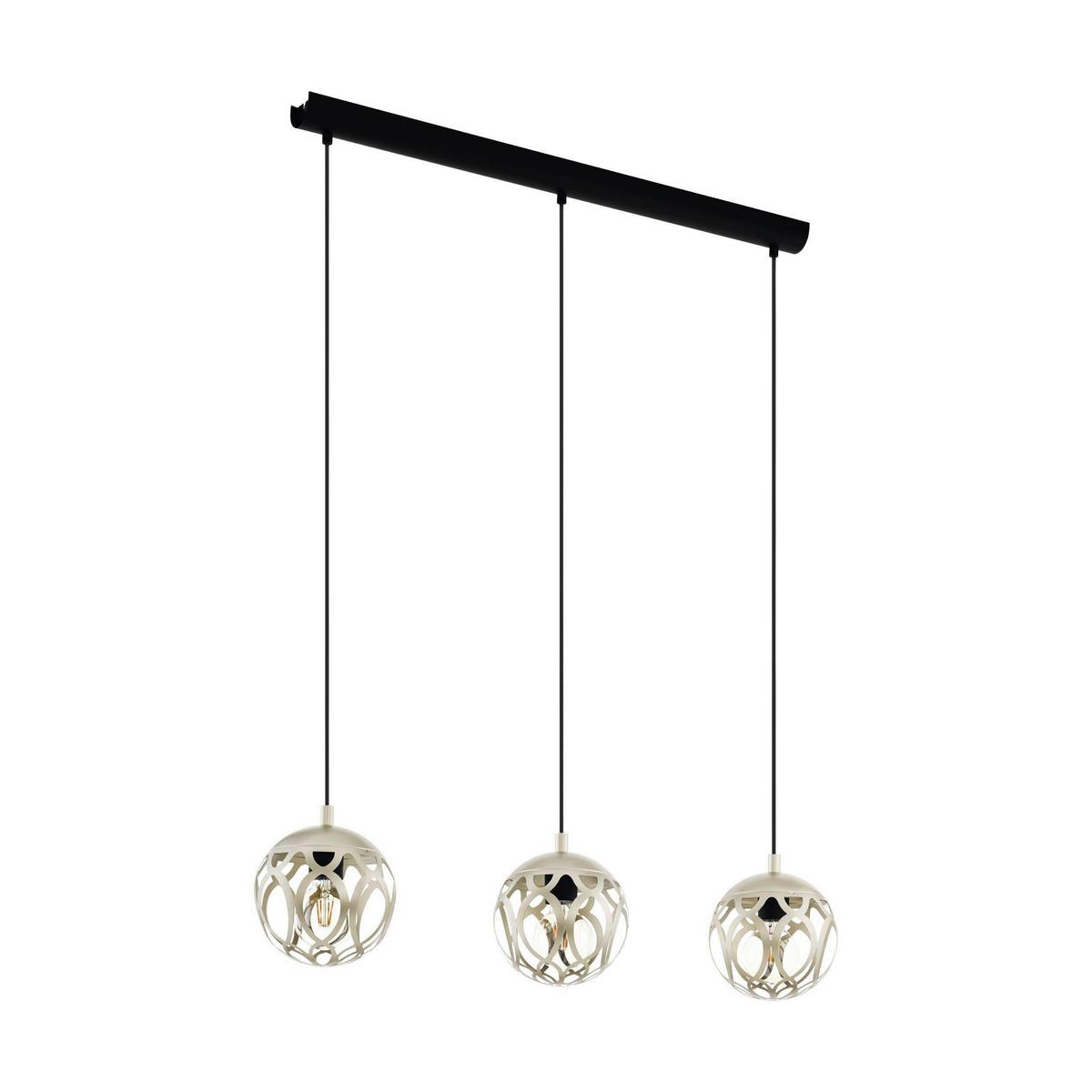 Hängeleuchte 99072* Mirtazza - Champagner/Schwarz, KONVENTIONELL, Metall (88/18/110cm) - Eglo
