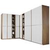 Eckschrank 224x359cm Essensa, Eiche Dekor/weiß - Weiß/Sonoma Eiche, Design, Holzwerkstoff (224/359cm) - Rauch Möbel