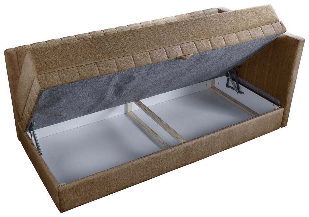 Schlafsofa Roma - Gelb/Schwarz, Design, Textil (212/83/99cm) - MID.YOU