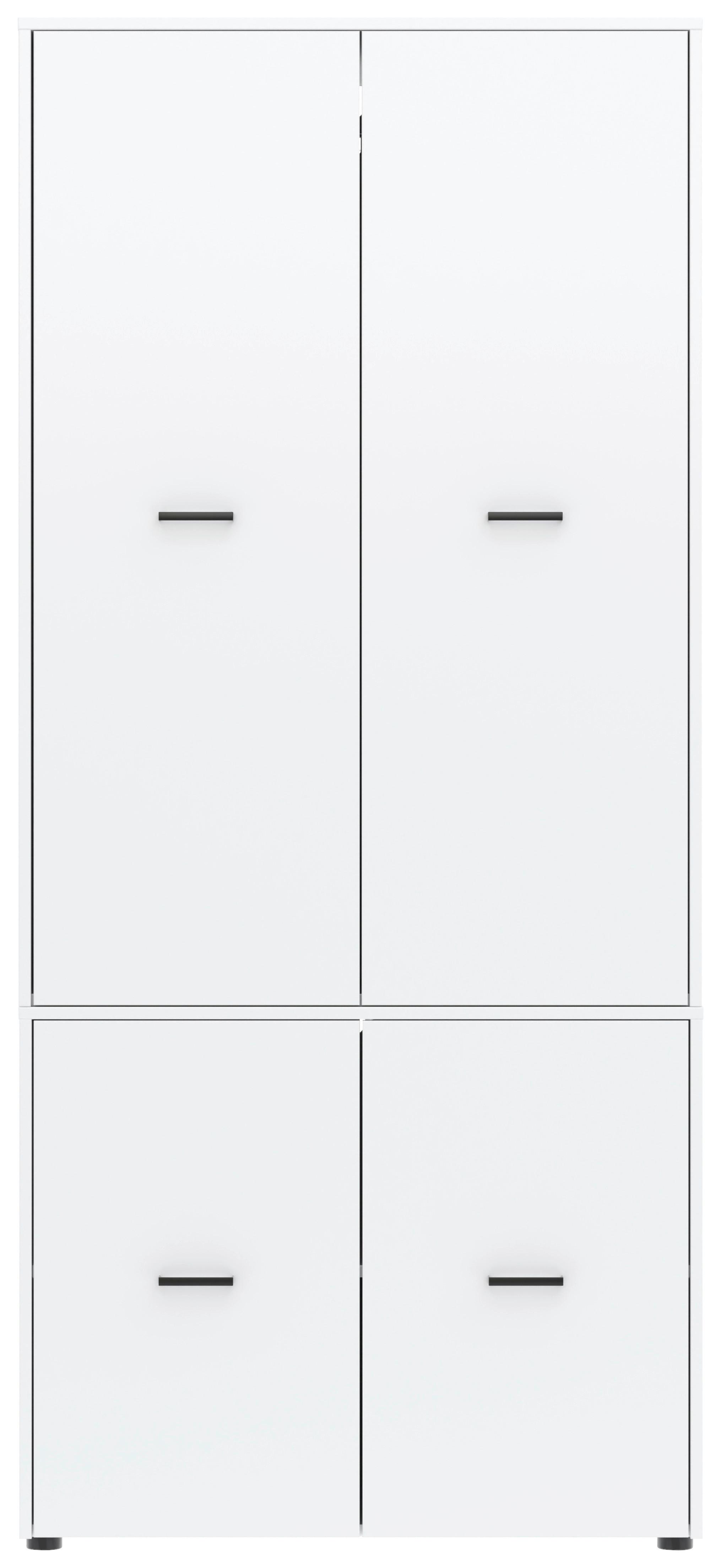 Kleiderschrank Kivo Weiß, B: 90 Cm - Weiß, Basics, Holzwerkstoff (90/199,6/52,1cm)