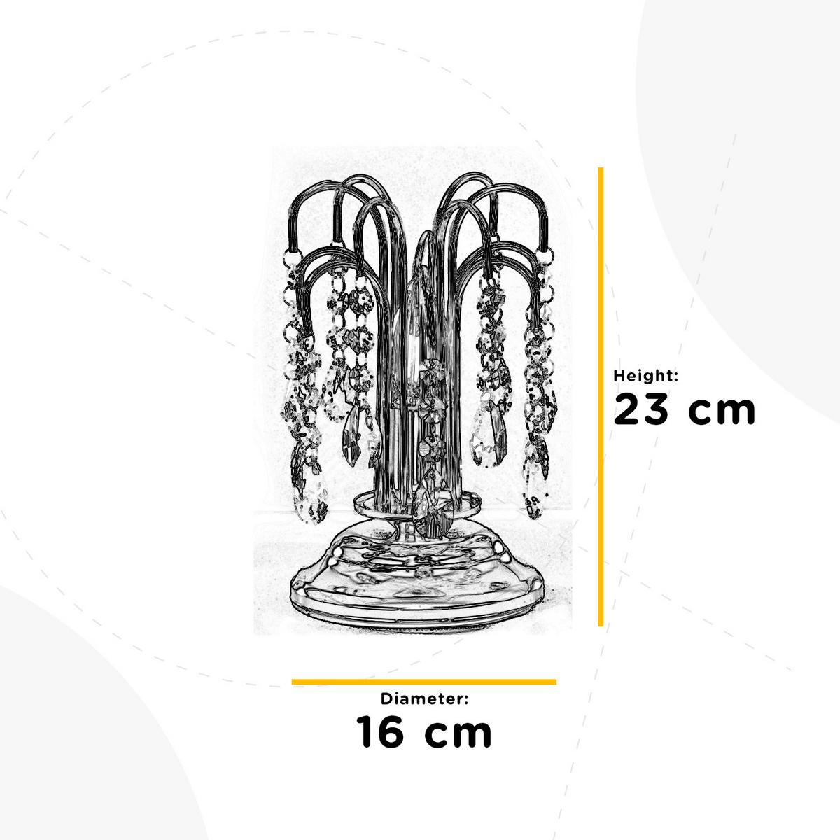 Kristall-tischleuchte 4698/loro - Goldfarben, KONVENTIONELL, Glas/Metall (16/23cm)