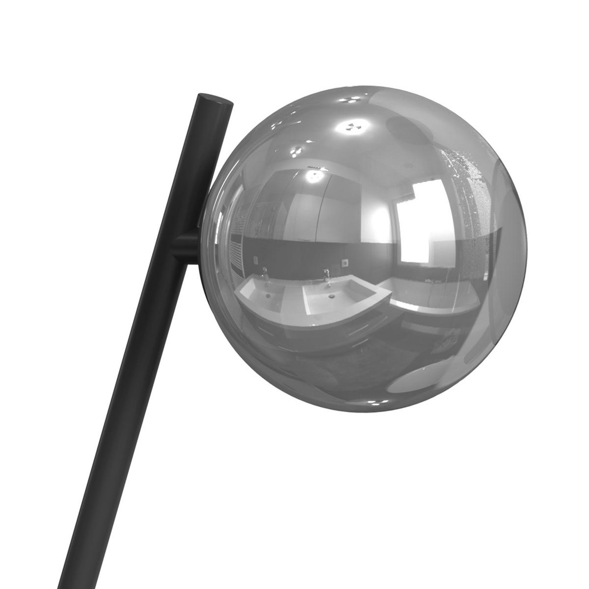 Tischleuchte Paloma Schwarz L: 20 cm - Schwarz, Design, Glas/Kunststoff (20/12/40cm)
