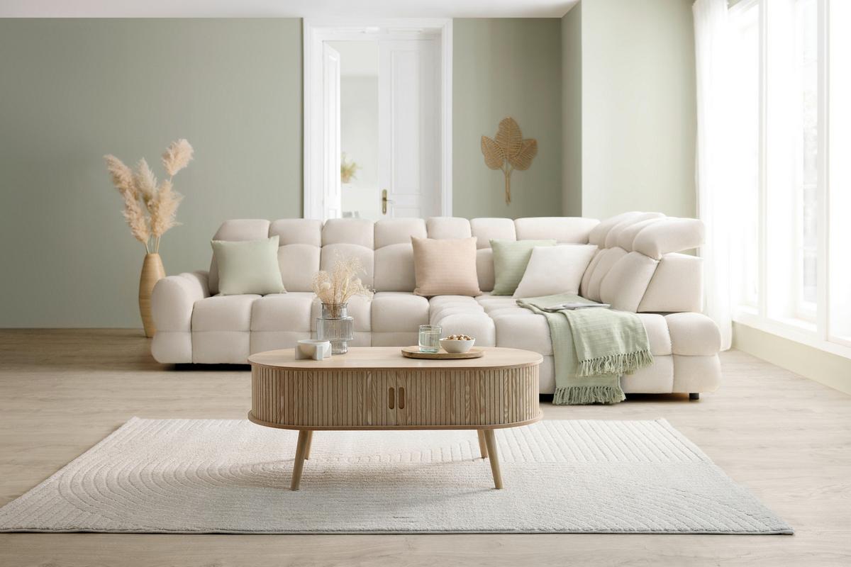 KONFERENČNÝ STOLÍK SKANDI II - prírodná farba, Konventionell, drevo/kompozitné drevo (100/50/40cm) - Premium Living