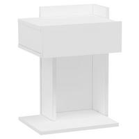 Nachtkästchen, Weiß H: 55 cm, Herakles - Weiß, Design, Holzwerkstoff (41,4/55/33,2cm) - MID.YOU