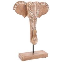 DEKORAČNÍ SLON BENJAMIN - přírodní barvy, Basics, dřevo (22/30/6cm) - Modern Living