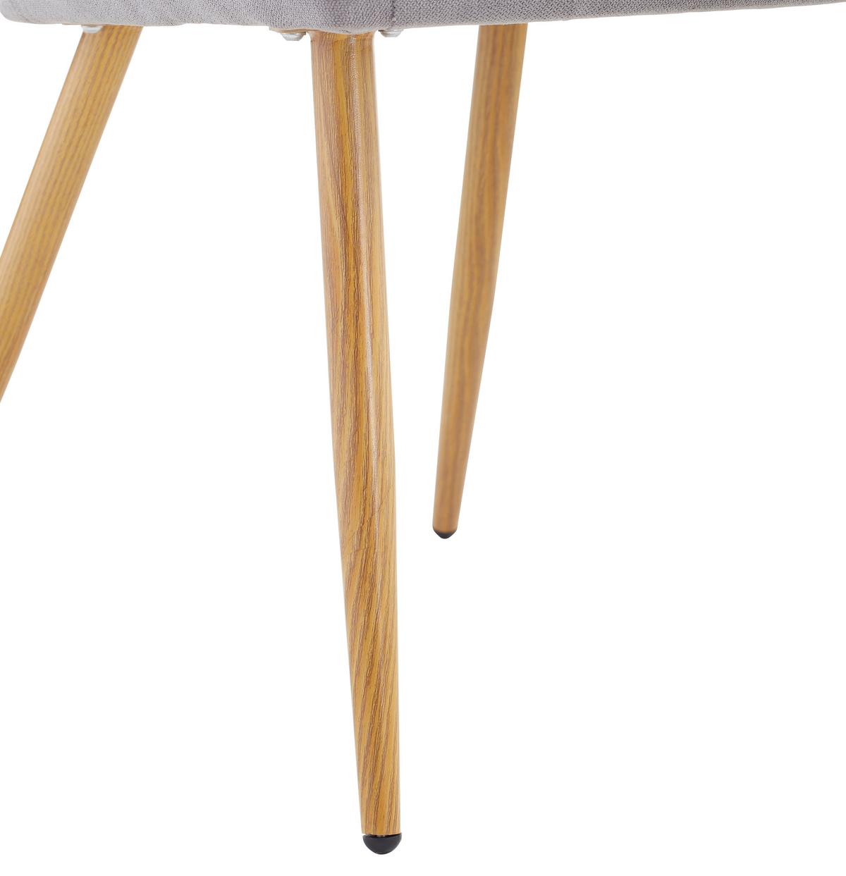 Armlehnstuhl Drops Grau B: 57 Cm - Eichefarben/Grau, MODERN, Textil/Metall (57/82/60cm) - MID.YOU