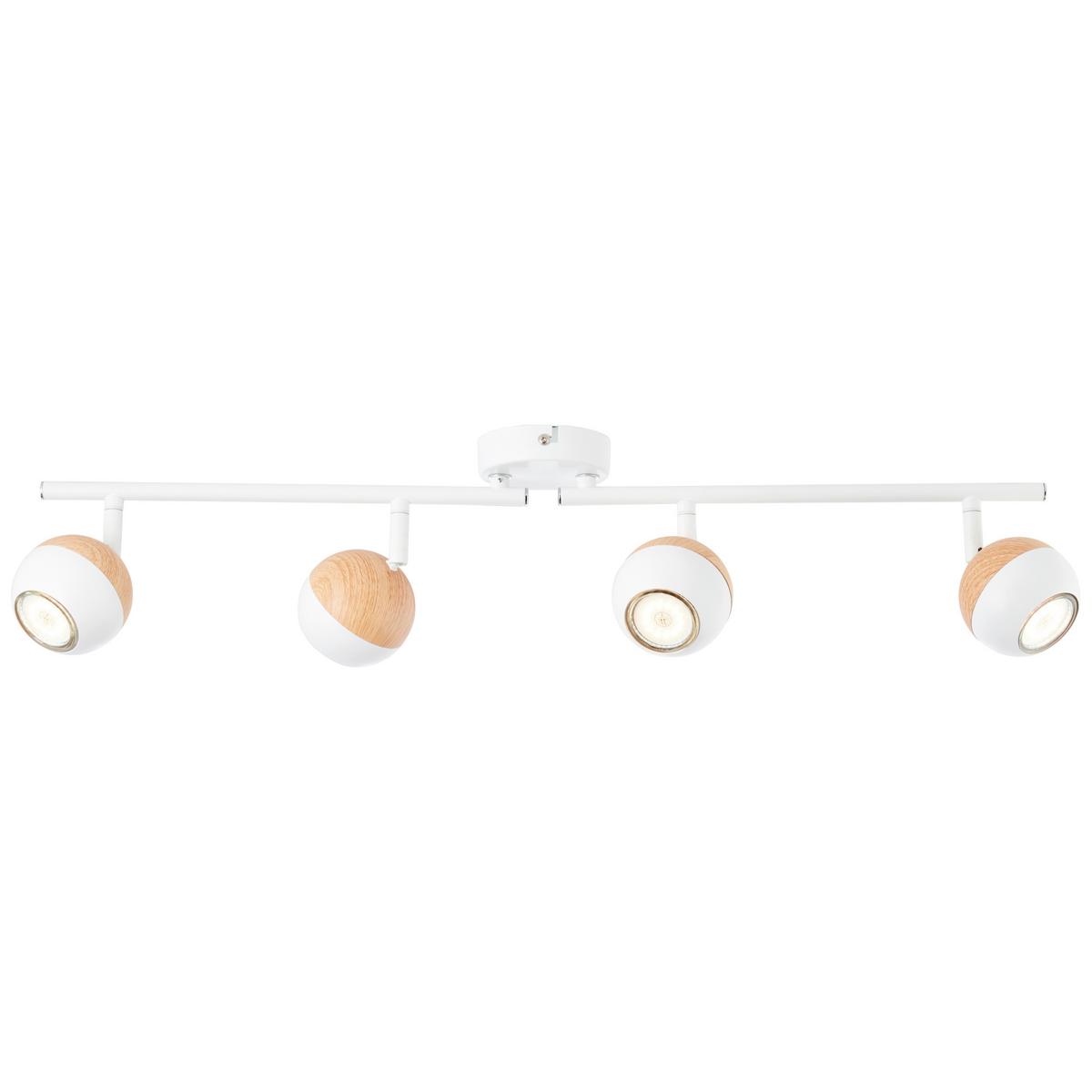 Deckenleuchte Scan L: 75 Cm, 4-Flammig, Drehbar - Weiß, Basics, Metall (75/12,5/8cm) - Brilliant