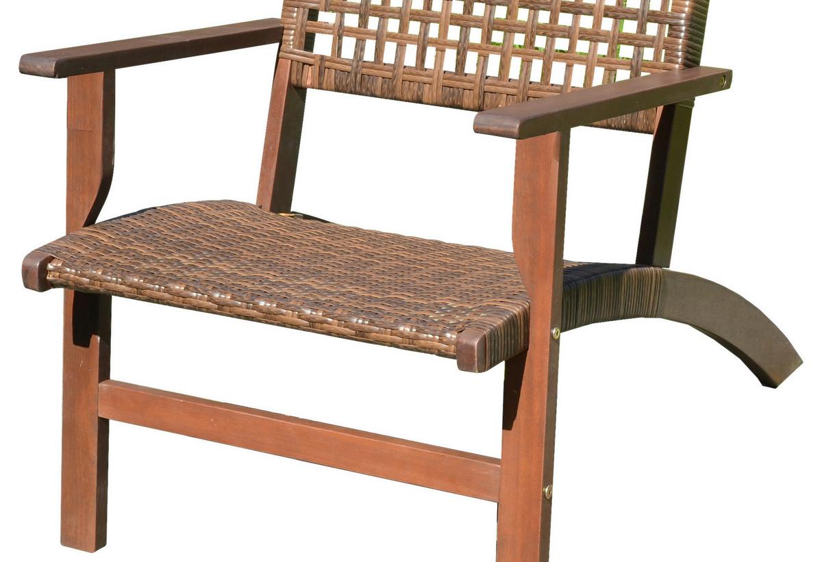 Balkonmöbel Set Sonora Eukalyptusholz - Dunkelbraun, Basics, Holz (40/40/35cm) - Gardenson