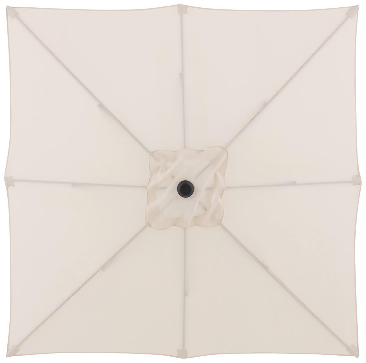 Sonnenschirm Doppler LxBxH: 208x208x248 cm Naturfarben - Anthrazit/Naturfarben, Basics, Textil/Metall (208/208/248cm) - Doppler