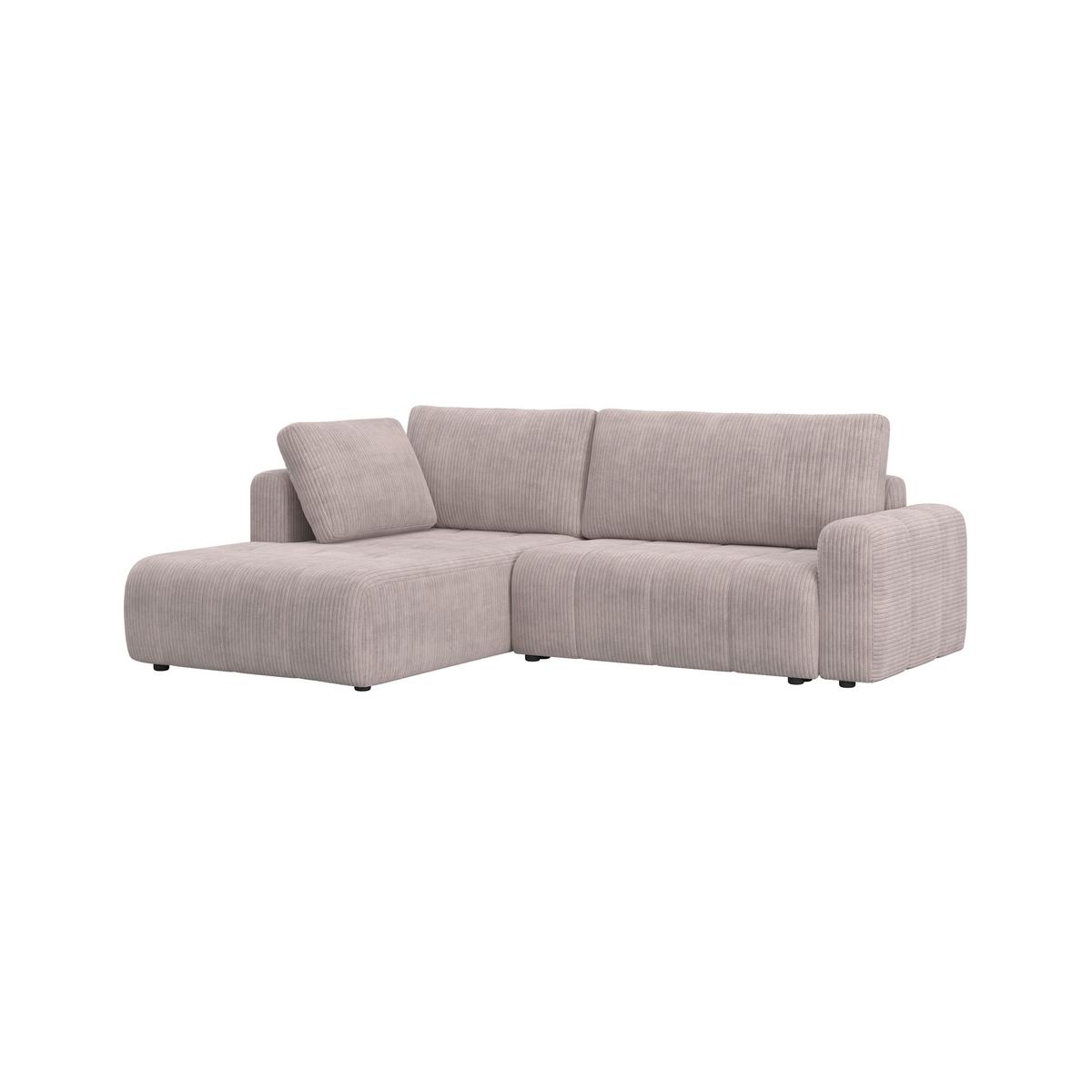Sedací souprava GIA, levá světle šedá - černá/světle šedá, Moderní, dřevo/textil (261/94/197cm) - Bessagi Home