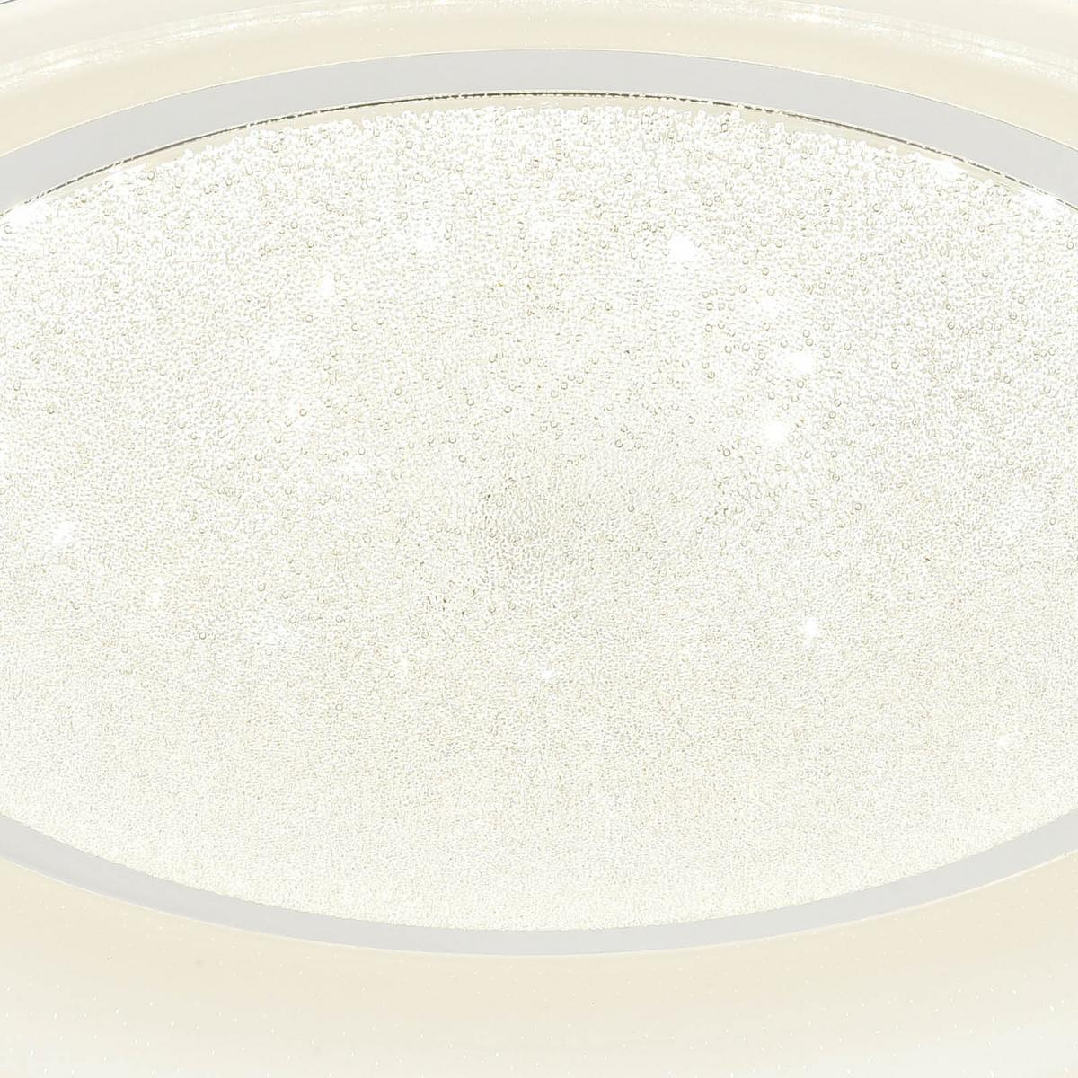 Led-deckenleuchte Beatrice Ø 64 Cm Mit Sternenhimmel - Weiß, MODERN, Kunststoff/Metall (64cm) - Luca Bessoni