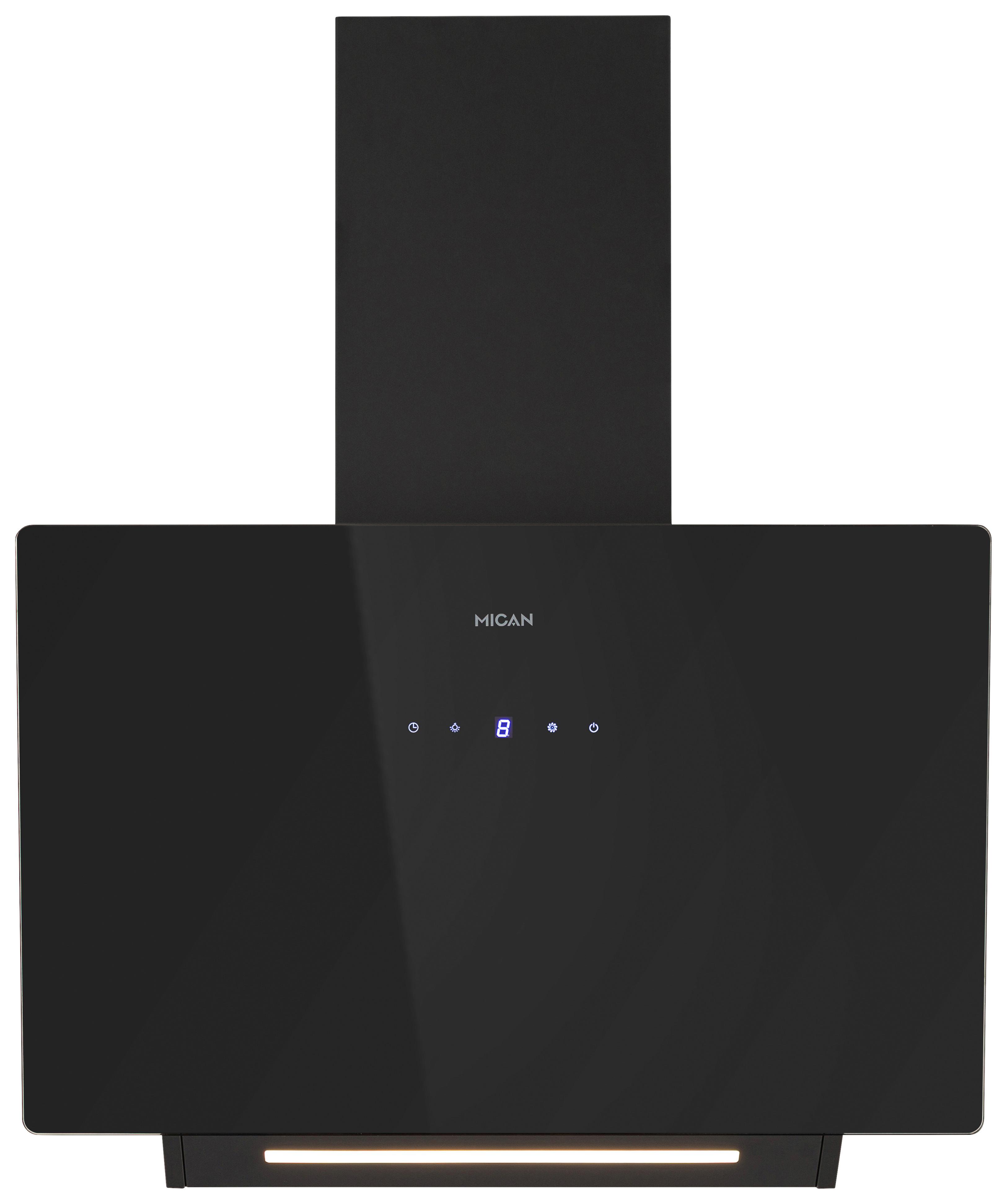 Nástenný digestor, 60cm KHA530TMFSA+ - čierna, Basics, kov/sklo (61/40-78/29,6cm) - Mican