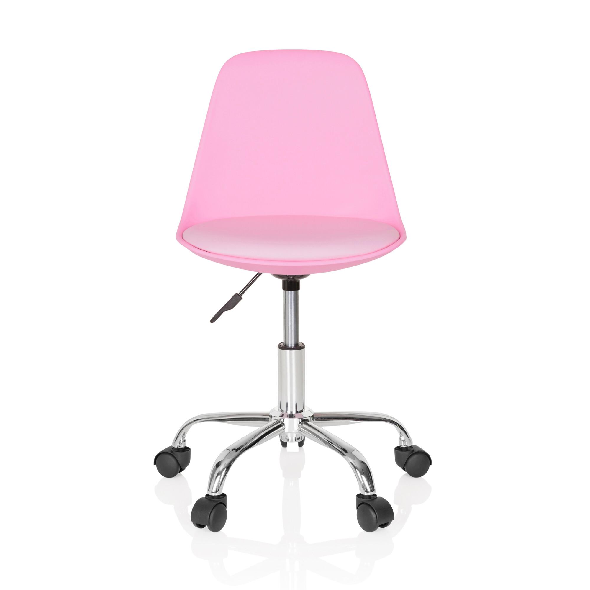 Jugenddrehstuhl Fancy II Pink - Pink, Basics, Kunststoff/Textil (40/72-82/44cm) - MID.YOU
