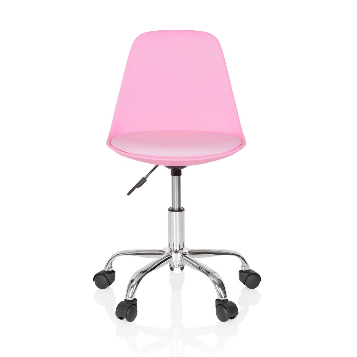 Jugenddrehstuhl Fancy II Pink - Pink, Basics, Kunststoff/Textil (40/72-82/44cm) - MID.YOU