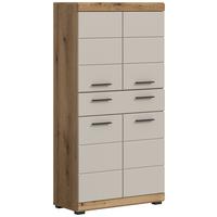 Midischrank Scout Kaschmir/Naturfarben B: 74 cm - Kaschmir/Schwarz, MODERN, Holzwerkstoff (74/141/31cm) - MID.YOU