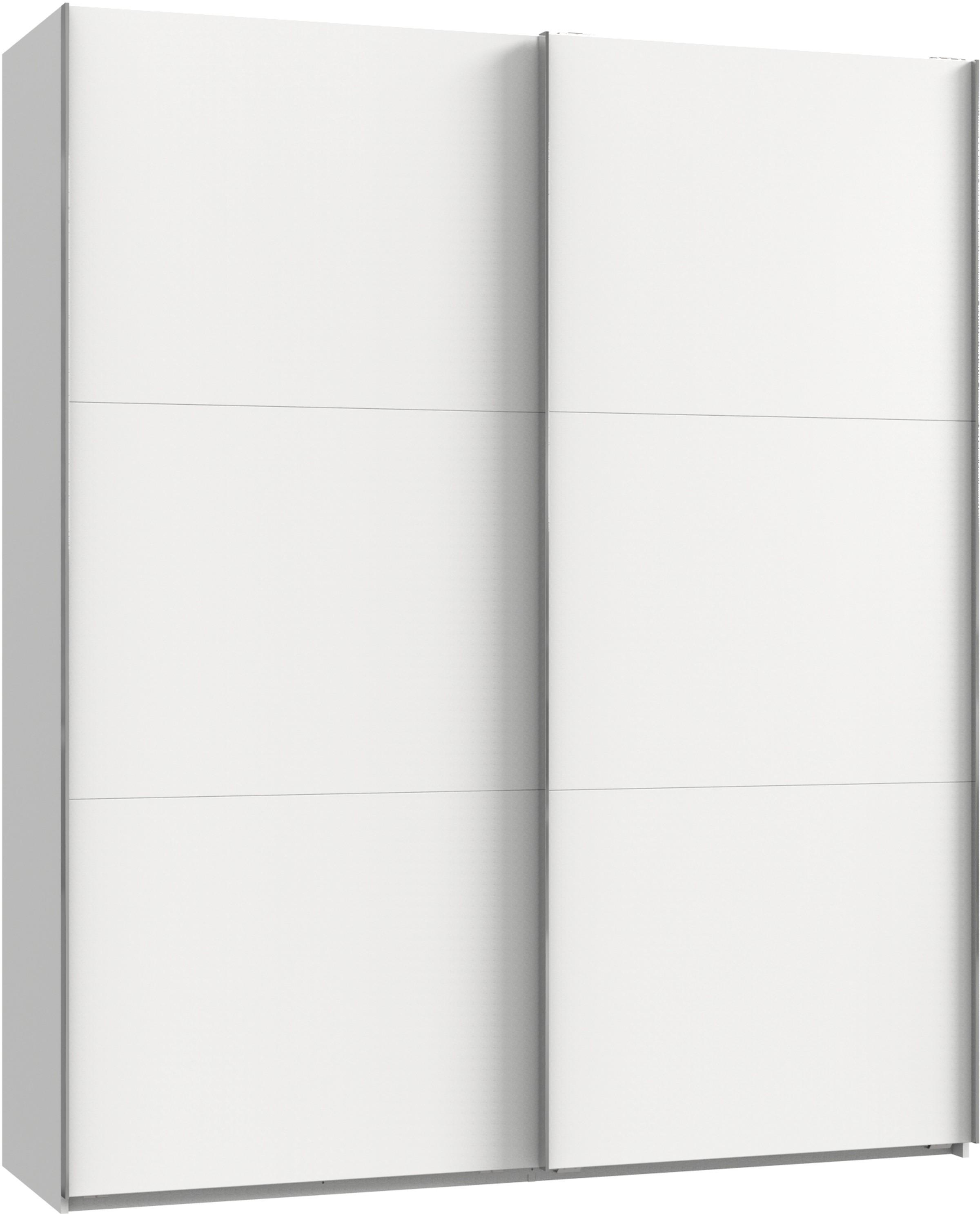 Schwebetürenschrank 200cm Level, Weiß - Weiß, MODERN, Holzwerkstoff (200/236/65cm) - MID.YOU