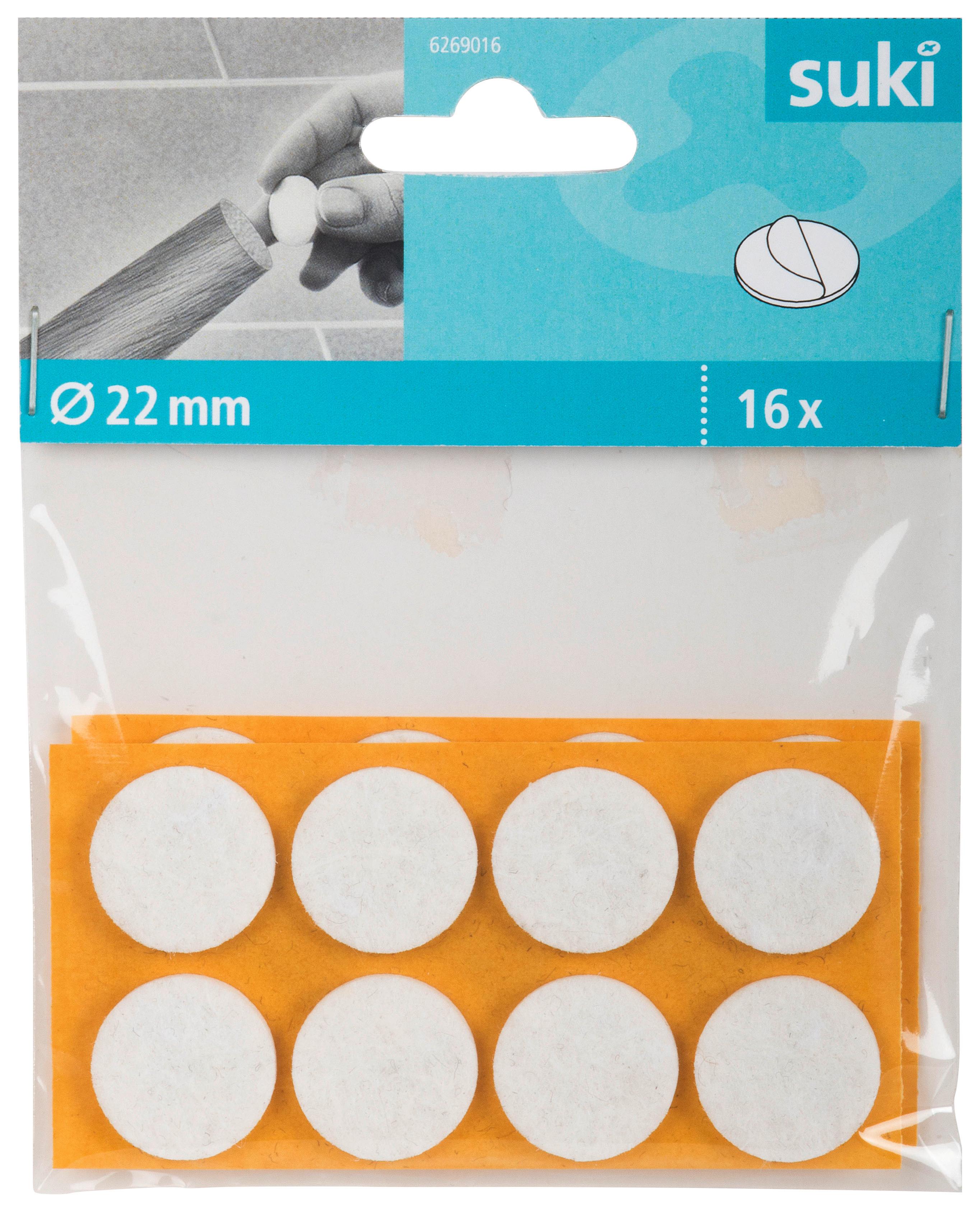 Filc Korond 22mm, 16db - fehér, műanyag (2,2cm) - Suki