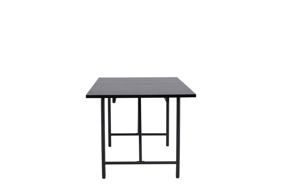 Esstisch Astrid Schwarz L: 200 Cm - Schwarz, MODERN, Holz/Metall (200/90/75cm) - Livetastic