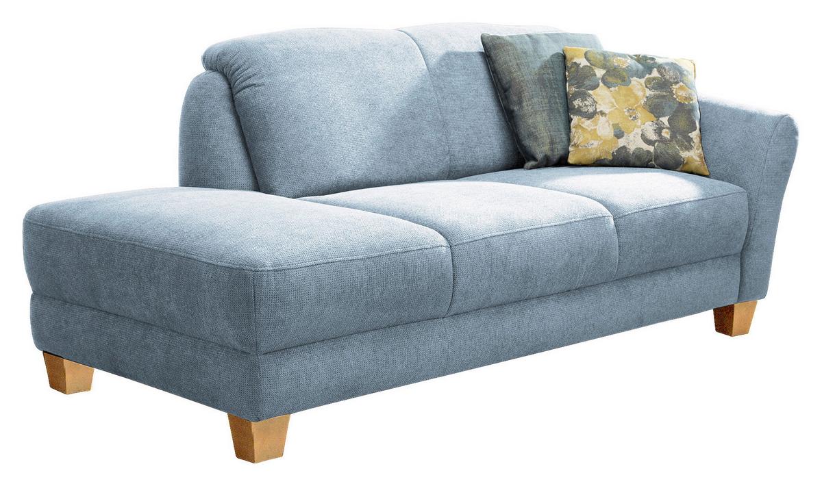 Récamiere Gotland V, Hellblau B: 194 cm - Naturfarben/Hellblau, KONVENTIONELL, Textil (194/84/91cm) - Sit & More