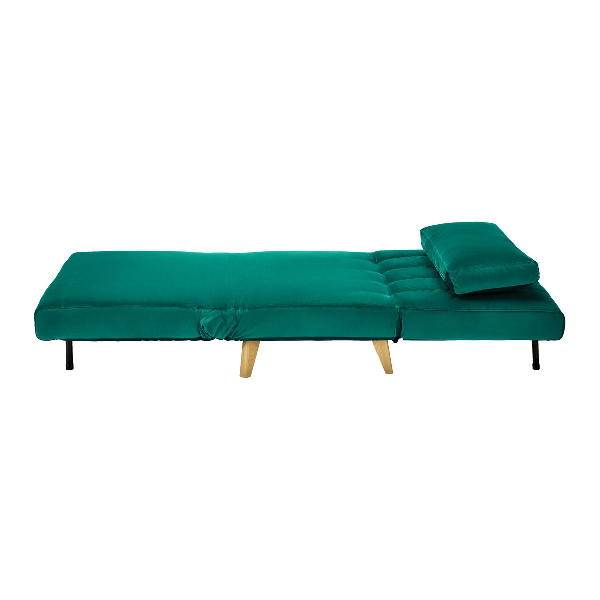 Rozkladacie kreslo Levin - zelené - zelená/prírodná farba, Modern, drevo/textil (103/94/82cm) - P & B