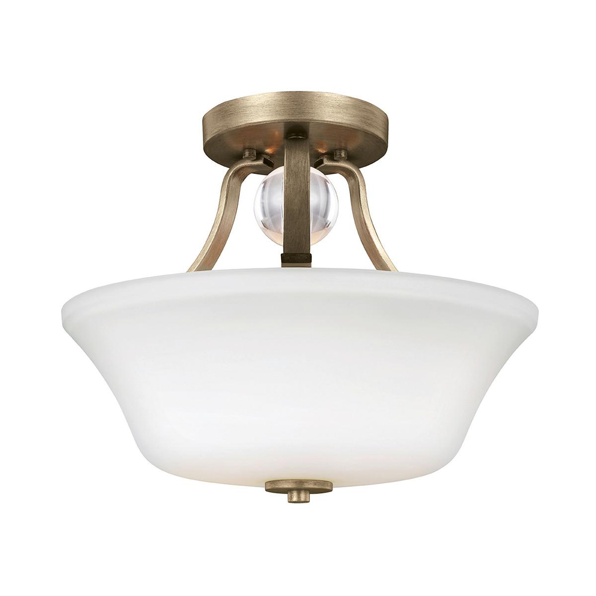 Deckenleuchte Fe-Evington-Sf-Sg - Goldfarben, Basics, Glas/Metall (35.2/29.7cm) - Elstead Lighting