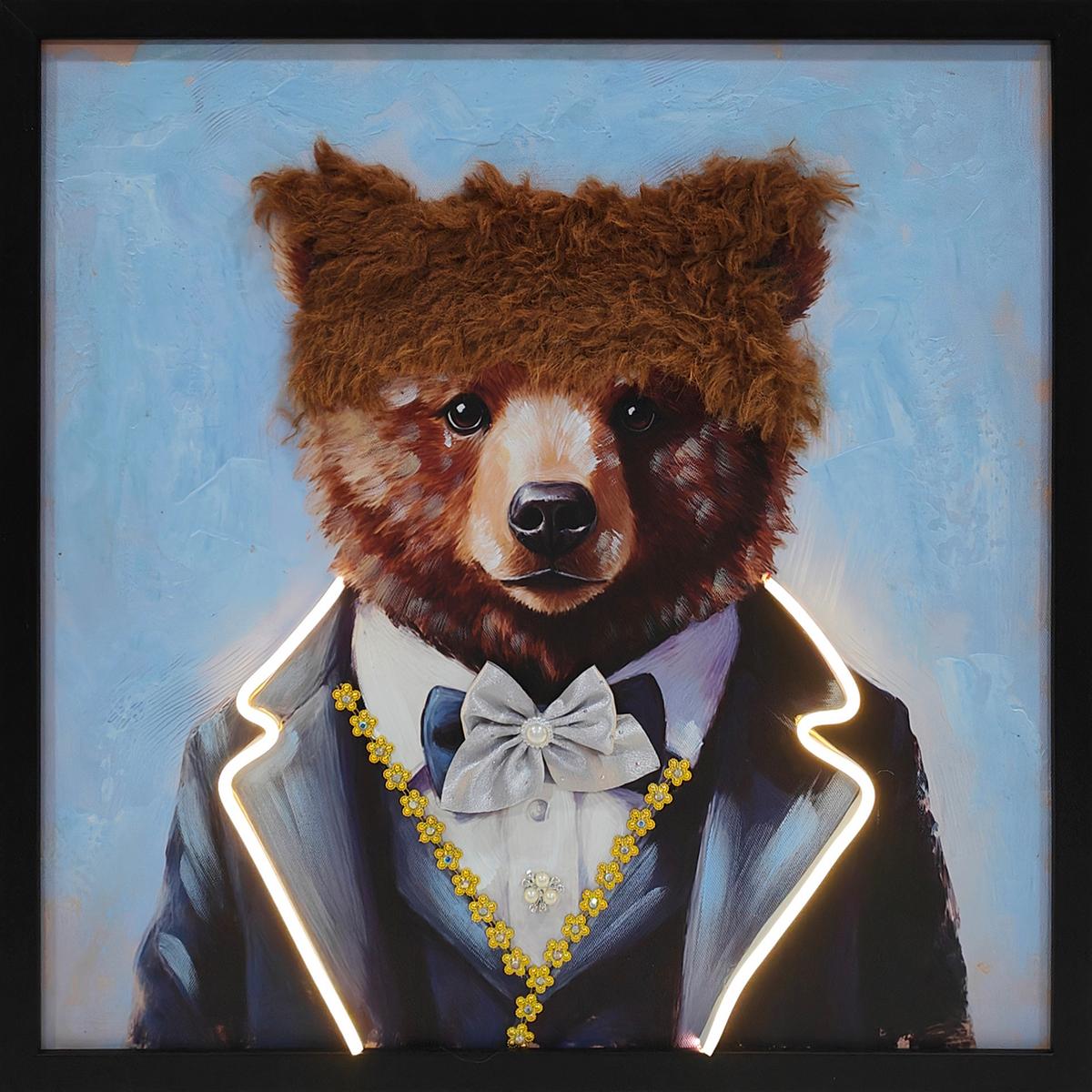LED-Dekoleuchte Kunststoff Laufzeit ca. 360min - Schwarz/Braun, Basics, Kunststoff (52cm)
