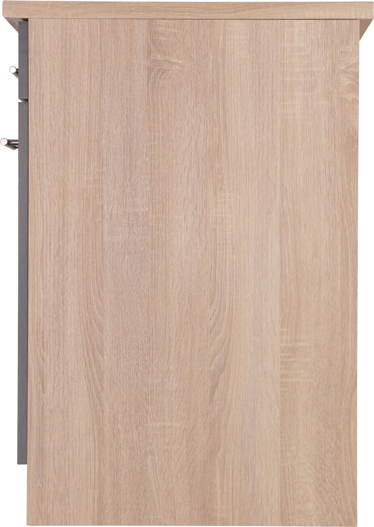 Küchenunterschrank Merle Grau, Eiche Dekor B:50cm - Eichefarben/Grau, Basics, Holzwerkstoff (50/84,8/60cm) - Respekta