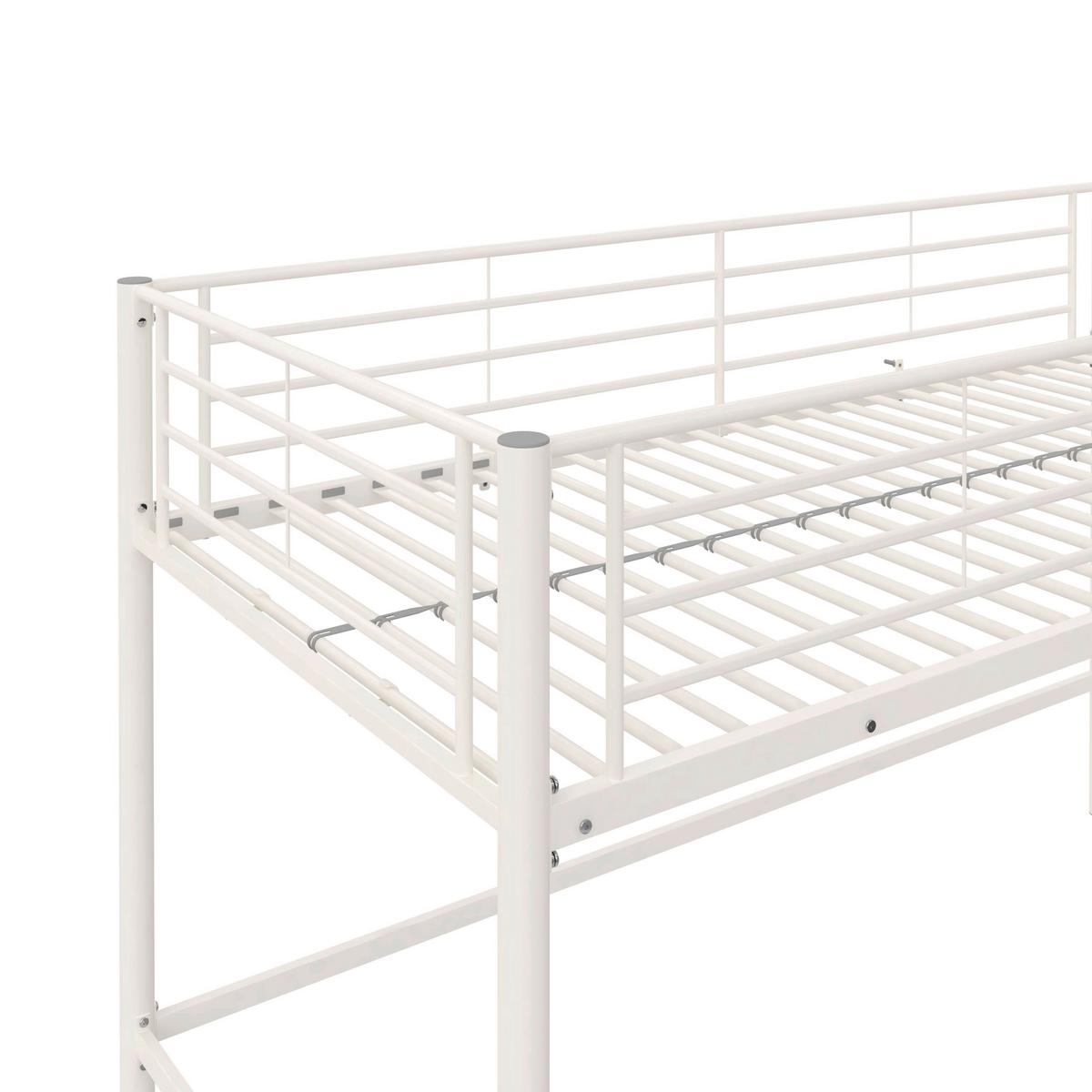 Hochbett Jodie Weiß B: 207 cm - Weiß, Design, Metall (207/129/130cm) - MID.YOU