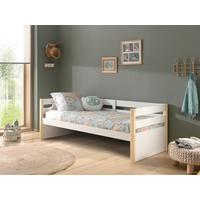 BETT Margrit Weiß 90x200 cm - Weiß/Kieferfarben, MODERN, Holz/Holzwerkstoff (90/200cm) - MID.YOU