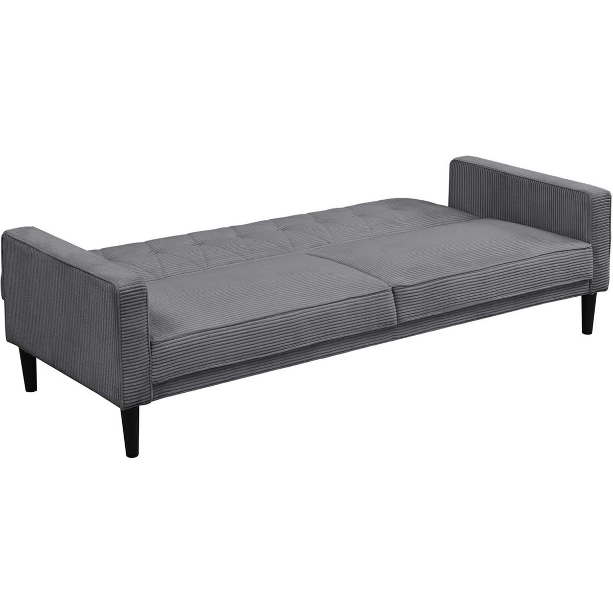Schlafsofa Aarhus Grau, mit Schlaffunktion - Braun/Grau, Basics, Textil (213/81/86cm) - Livetastic