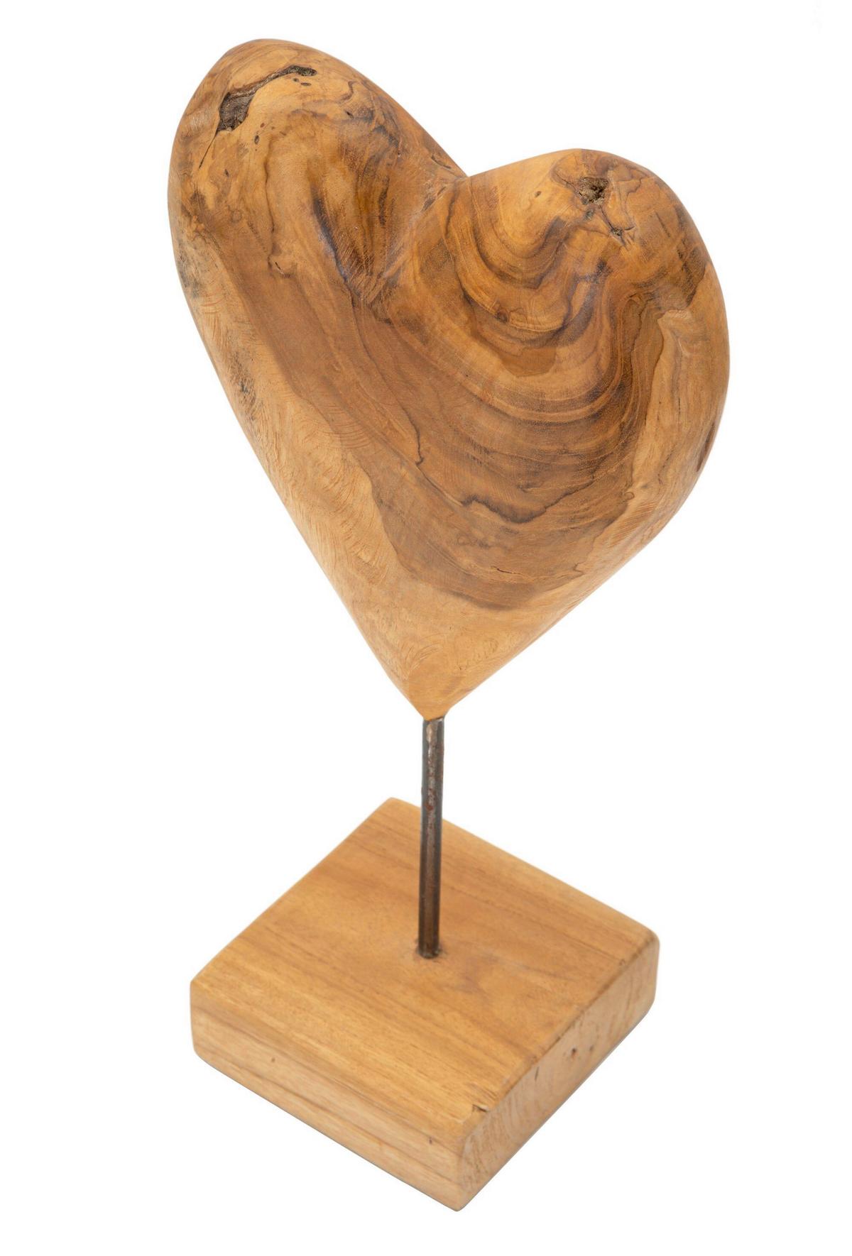 Skulptur Dobu Teak Braun, B: 20 cm - Braun, Basics, Holz (20/37/12cm)
