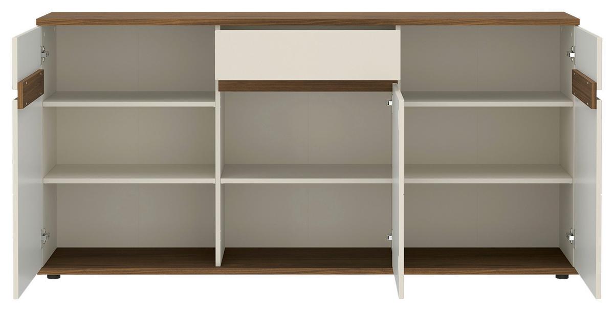 Sideboard Kansas Nussbaum/Kaschmir B: 180cm - Kaschmir/Nussbaumfarben, Basics, Holzwerkstoff (180/87/45cm) - Hom`in