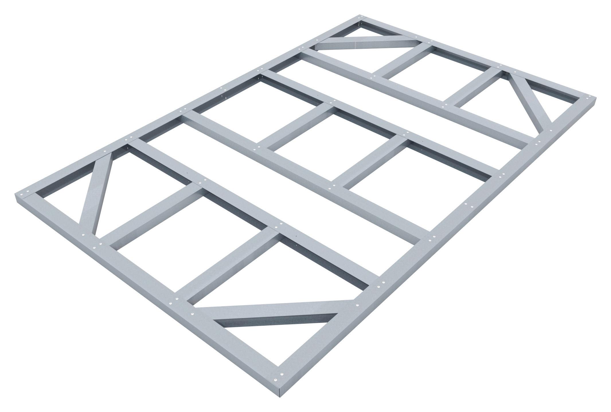Fundamentrahmen 144x234cm, Stahl, Wetterfest - Silberfarben, Basics, Metall (144/2/234cm)