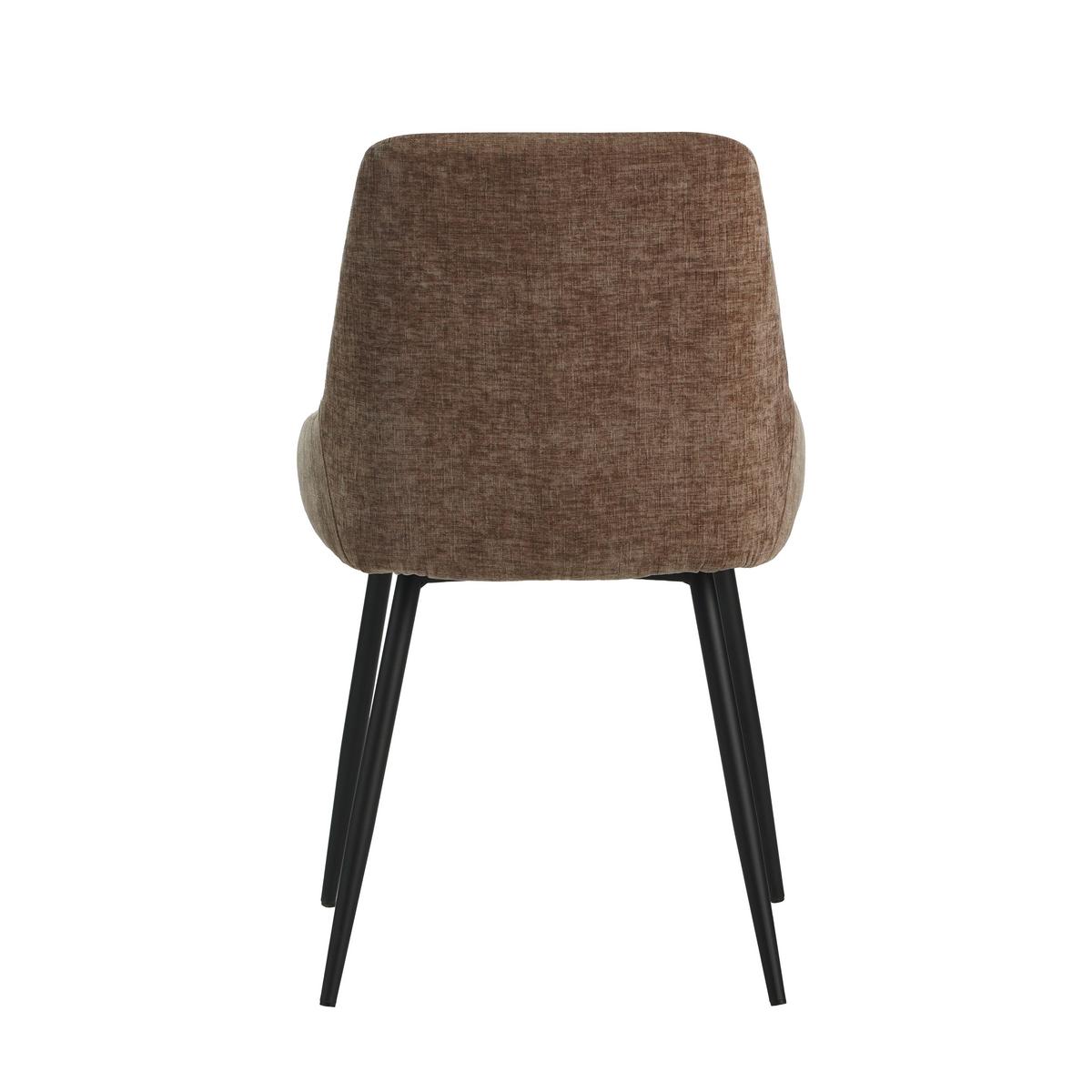 Stuhl-Set Cannes Braun/Taupe B: 52 cm - Taupe/Schwarz, MODERN, Textil/Metall (52/86/44cm) - MID.YOU