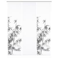 Flächenvorhang Rufus 3er Set - Grau Hochglanz/Weiß, Natur, Textil (60/245cm)