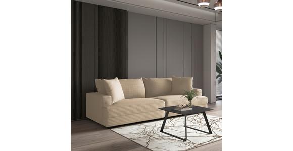 Megasofa Pelle-Megasofa - Wengefarben/Beige, Trend, Textil (261/124cm) - Luca Bessoni