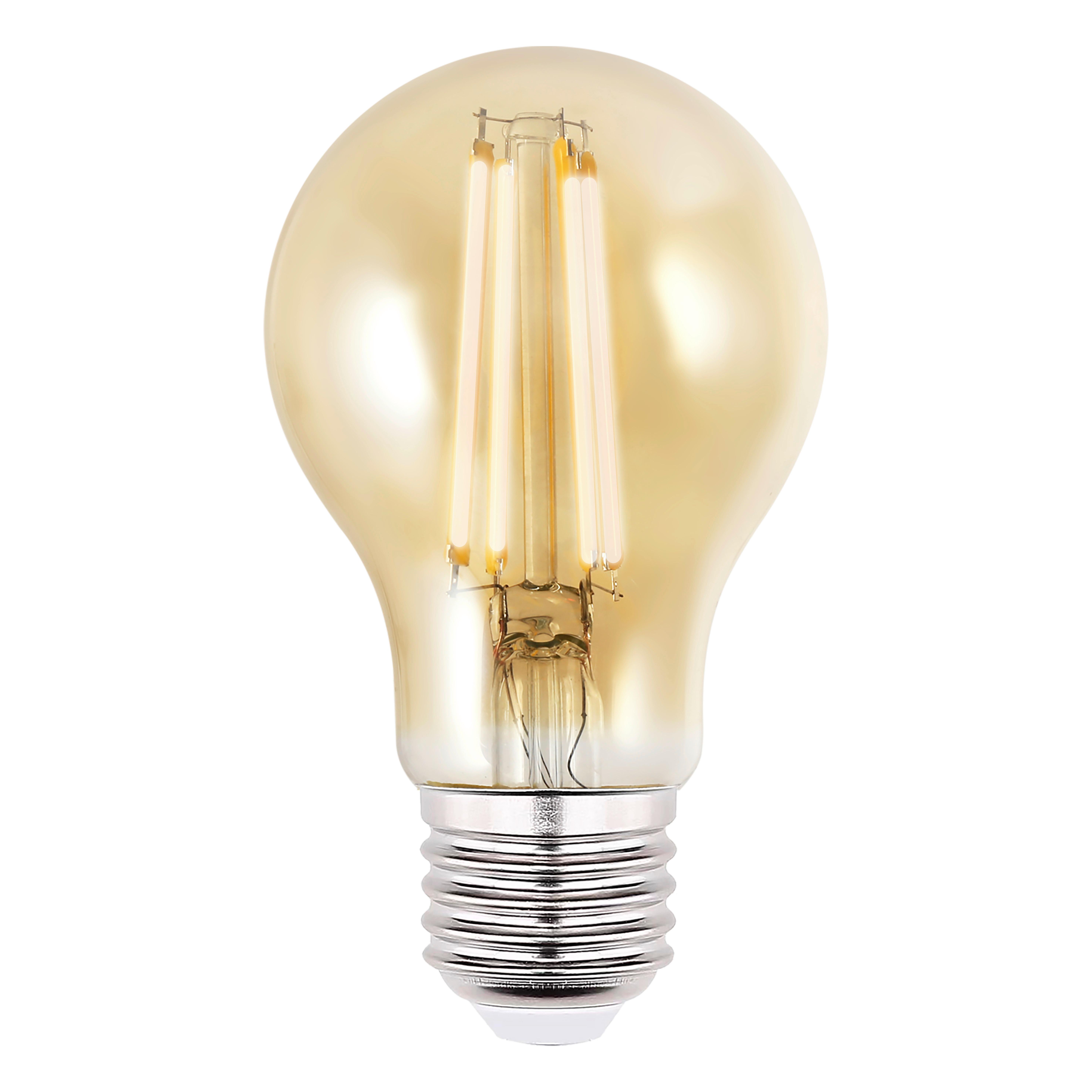 LED ŽÁROVKA 10582AK-3 - jantarové barvy, Konvenční, kov/sklo (6/10,6cm) - Mömax