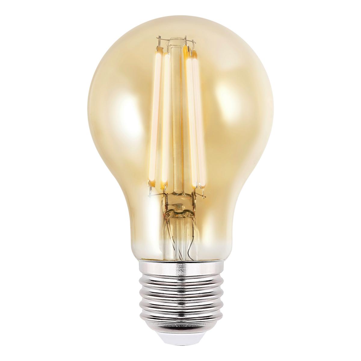 LED ŽIAROVKA 10582AK-3 - jantárová, Konventionell, kov/sklo (6/10,6cm) - Mömax